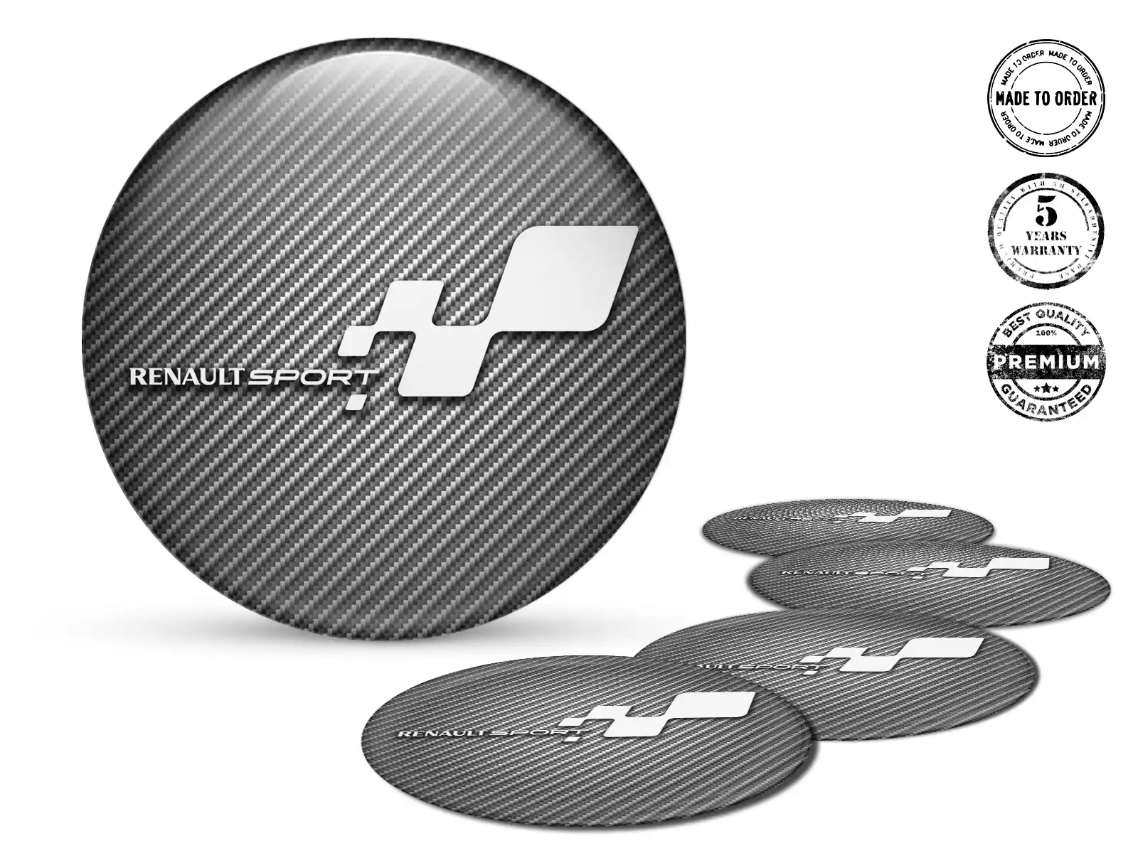 Renault Radplaketten Logo Stilvolles Epoxy-Dome